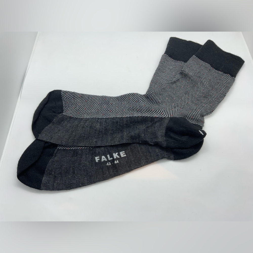 Falke Black Herringbone Sensitive Socks
